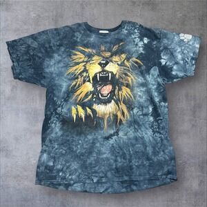 Vintage MGM Grand Shirt Adult 2xl Blue Tie Dye Lion Graphic